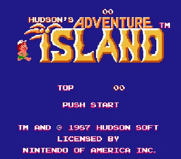 Adventure Island (USA) screen shot title